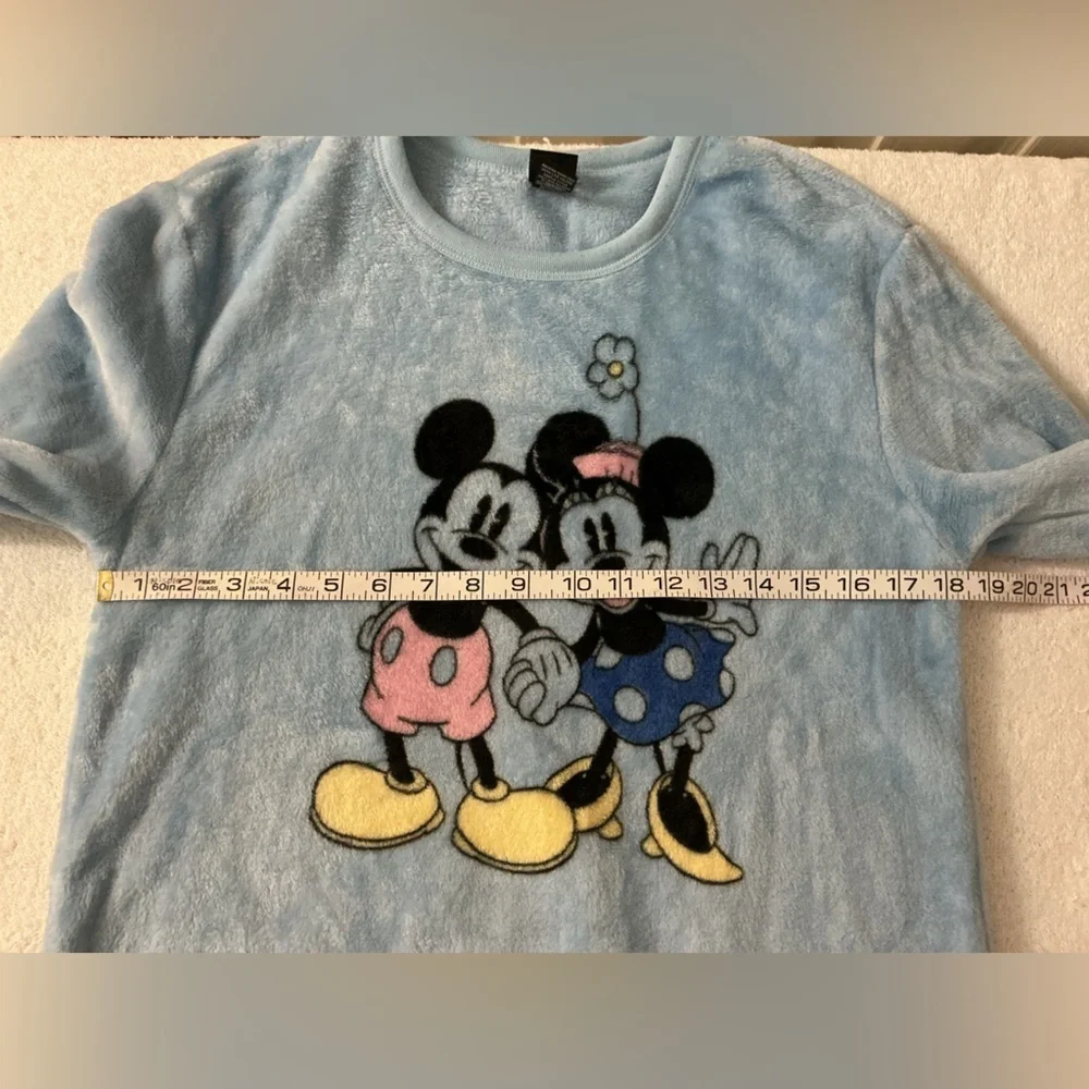 Disney Kids Blue Fleece Sweater with Mickey and Minnie